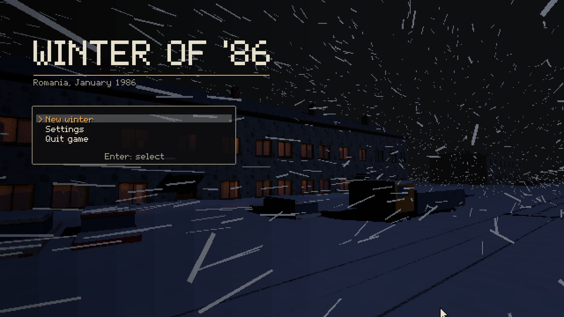 Winter of '86 screenshot 1